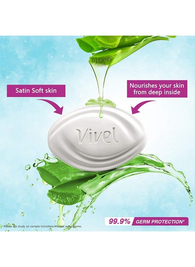 Vivel Aloe Vera Bathing Soap With Vitamin E For Soft Glowing Skinrefreshing Fragrancecombo Pack 150G (Pack Of 4) - Image 5
