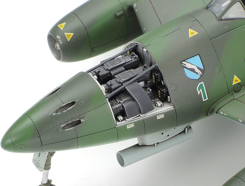 Tamiya 1:48 WWII German Messerschmitt Me262 A-1A Model Kit - Unpainted Plastic Assembly Craft - Image 5