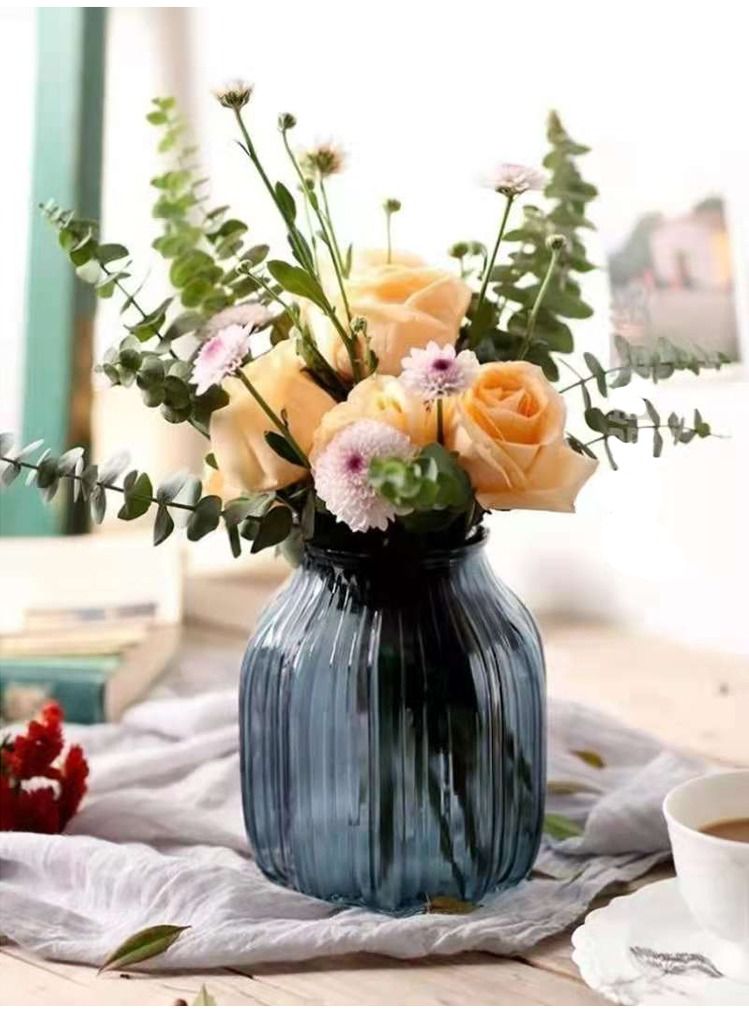 FFD Glass Vase Flower Glass Vase Bottle Glass Vase Bud Vase For Center Piece Vintage Style Clear Glass Vase Cylinder Flower Vase For Elegent Home Decor Office Living room Centerpiece  - Image 1