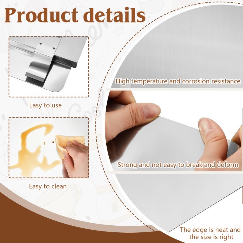 Ferraycle 2 Packs Stainless Steel Fryer Splash Guard Commercial Splatter Guard Side Stove Splash Guard for Stop Oil from Splattering (20-1/2" W x 9" H) - Image 3