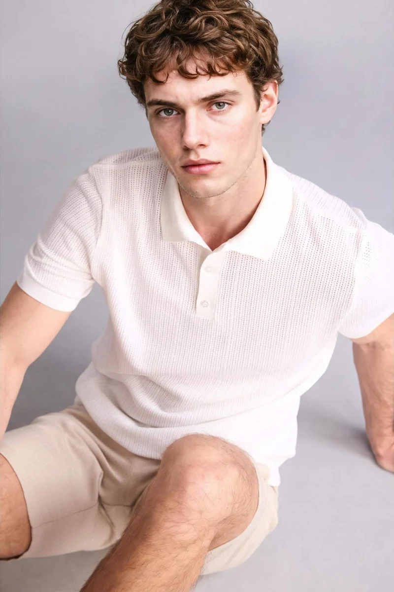 ديفاكتو Standard Fit Short Sleeve Polo T-Shirt