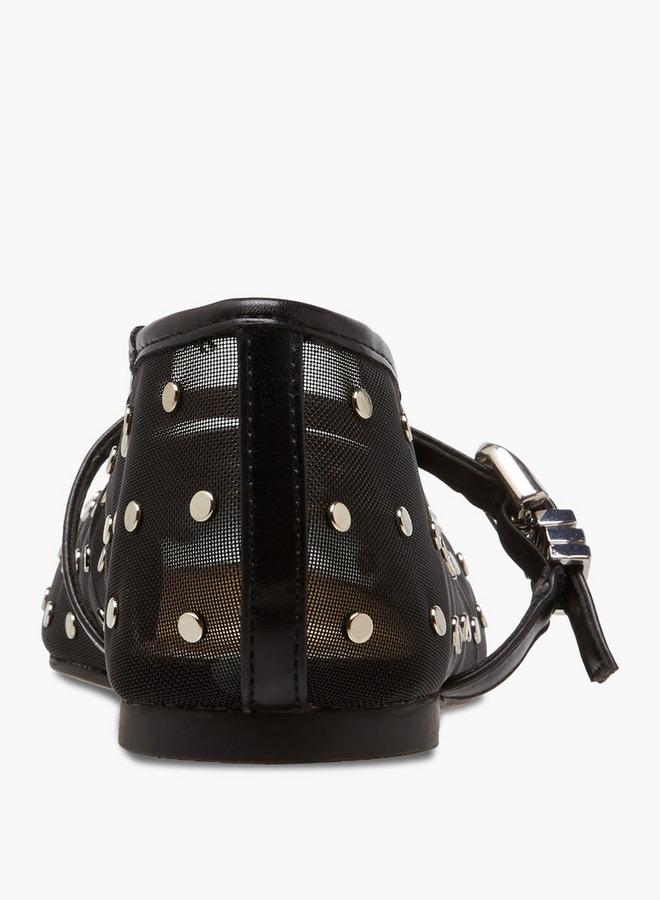 Celeste Women Studded Buckle Closure Ballerina Shoes - Image 5