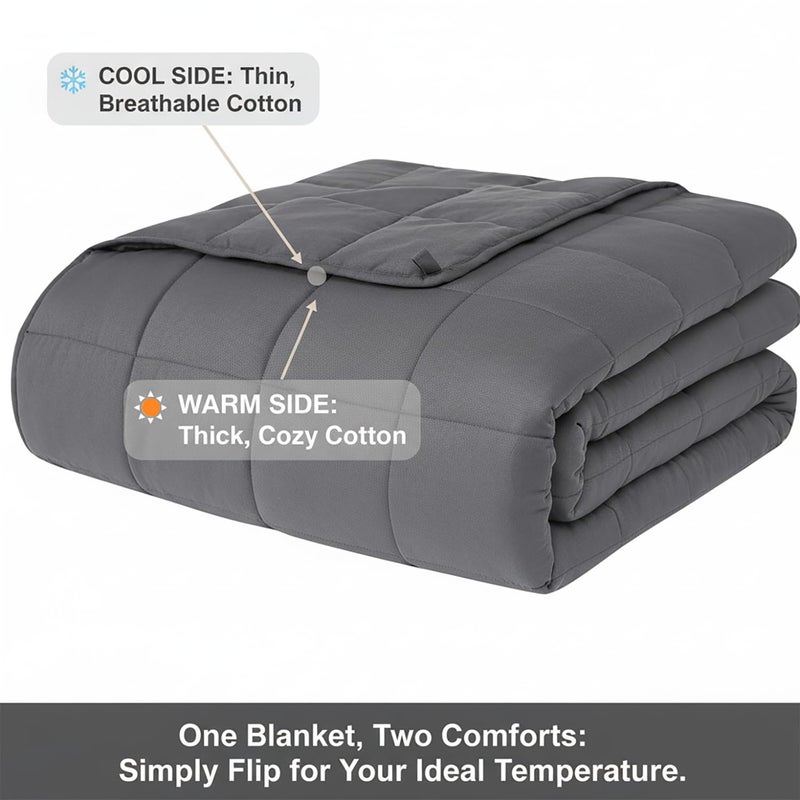 RJOP Weighted Blanket 25lbs 78"x85" King Size for Adults & Couples, Heavy Blanket with Premium Glass Beads, Soft Microfiber Material & Breathable for All-Season Comfort (78" x 85" 25 lbs) - Image 3