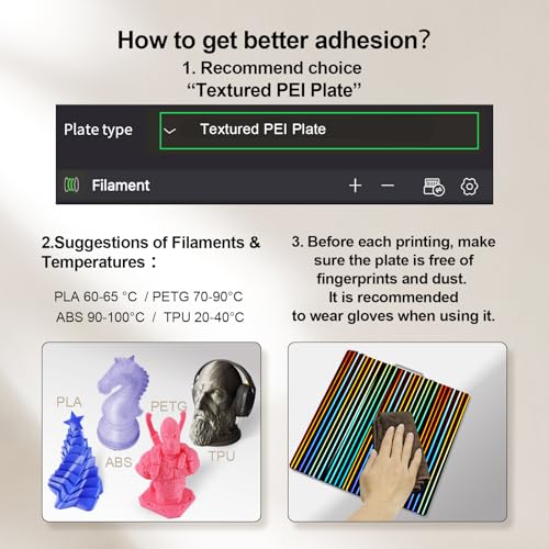 IdeaFormer-3D Smooth H1H Build Plate for Bambu Lab A1/X1C/X1/X1E/P1S/P1P, Flexible Light Beam+Phantom H1H Spring Steel Plate 257x257mm for Bambu Labs Bed Plate - Image 3