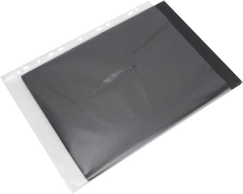 A4 Transparent File Protect Bag, PVC Office Paper Storage, 100 Loose Leaf Pages for Easy Organization - Image 3
