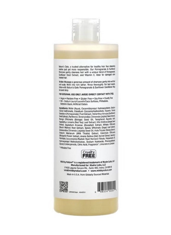 mild by Nature - Pomegranate  Sunflower Shampoo for ColorTreated Hair 16 fl oz 473 ml - Image 1