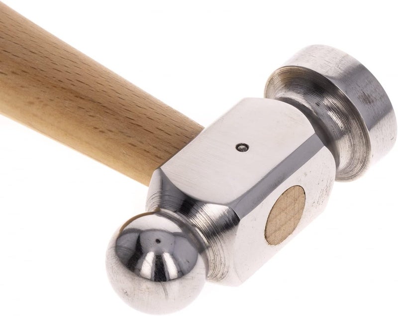 Universal Tool Ball-Peen Jewelry Chasing Hammer Dual Face Smooth Flat Side Rounded Side, 10 Inch - Image 4
