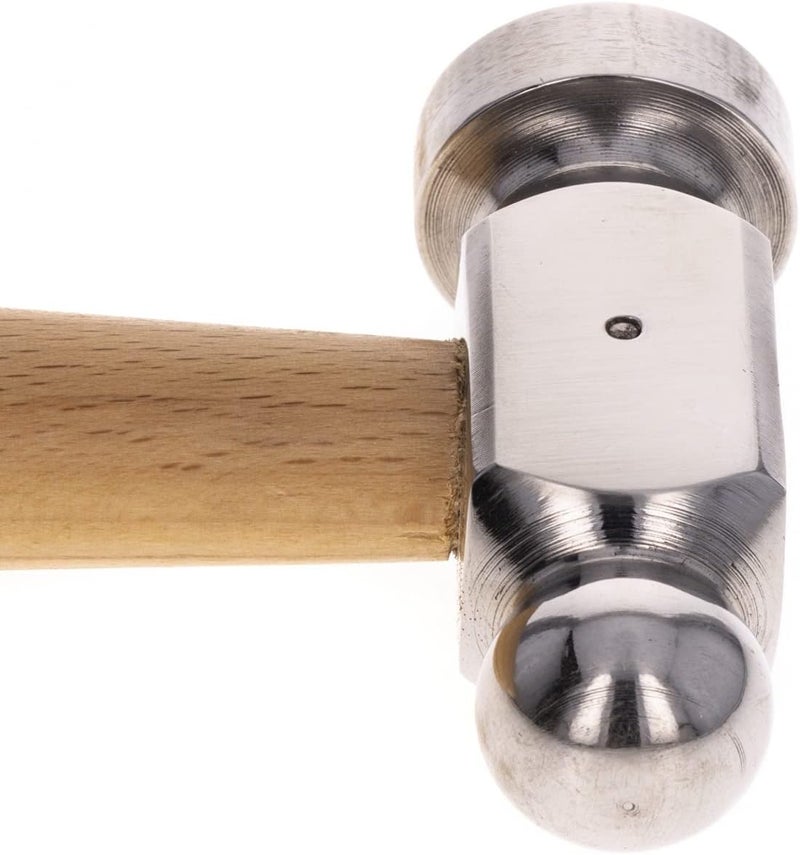 Universal Tool Ball-Peen Jewelry Chasing Hammer Dual Face Smooth Flat Side Rounded Side, 10 Inch - Image 2