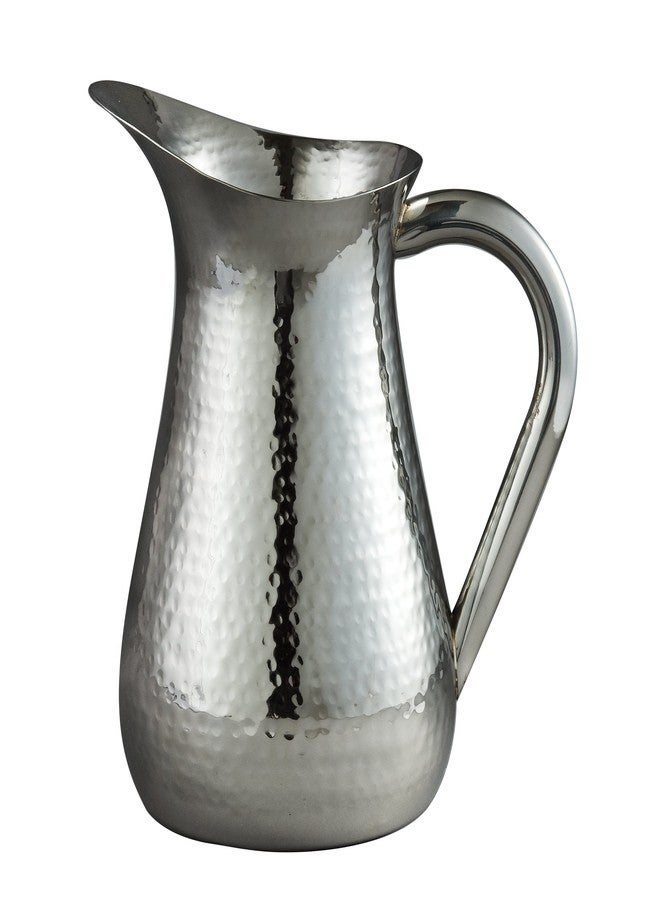Elegance Hammered 48-Ounce Stainless Steel Pitcher - Image 1