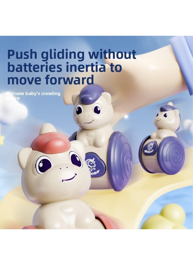 Puzzle Unicorn Gliding Tumbler Fun Early Teaching Crawling Children Calming Balance Inertia Toys-Color:[red] Unicorn Sliding Tumbler E-commerce Box