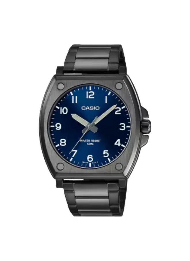 CASIO Men's Analog Display Watch With Black Stainless Steel Strap - MTP-E730B-2AVDF