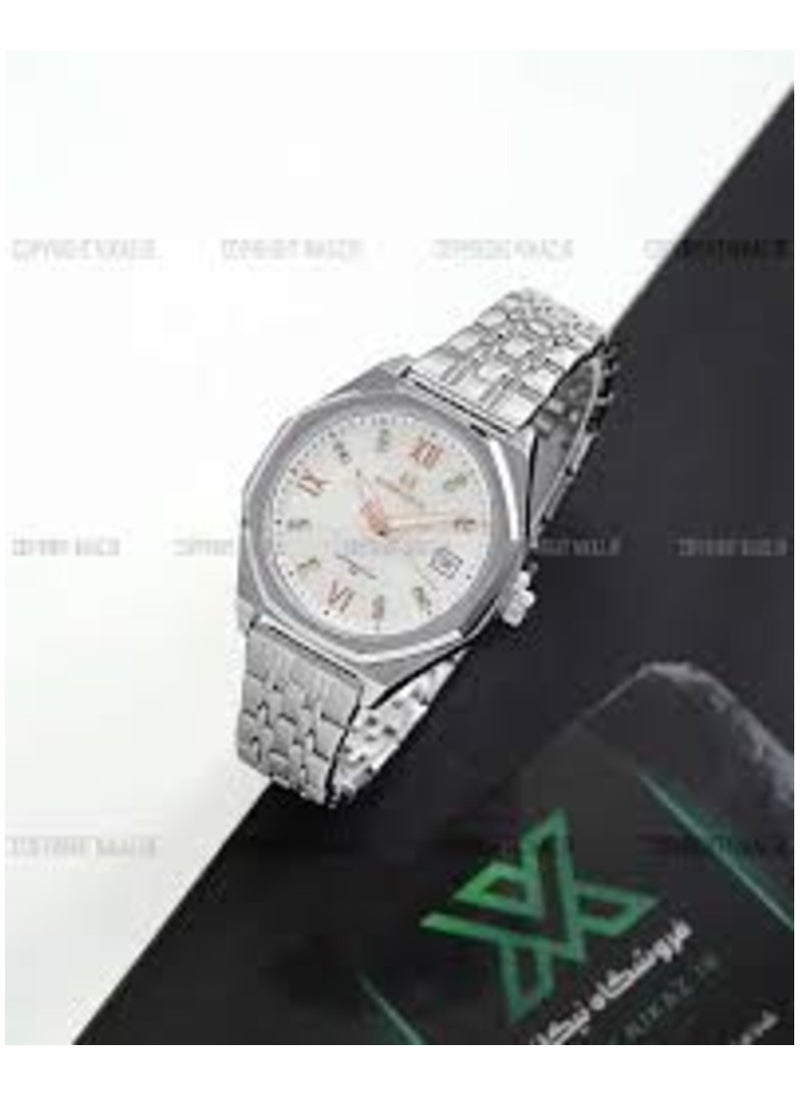 NAVIFORCE - NF5052 Elegant Stainless Steel Men's Watch – Silver & White Dial Design - Image 1