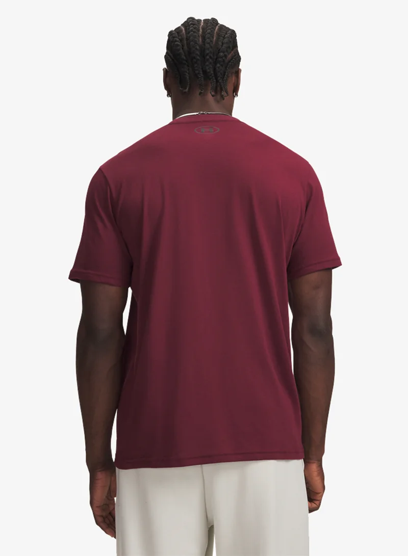 Under Armour Vintage Maroon /  / Black Sportstyle Lc T-Shirt for Men | Best Price UAE