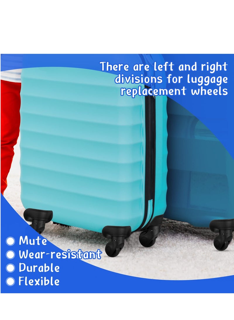 SYOSI - 360 Luggage Swivel Wheels Replacement, Travel Suitcase Silent Wheel Repair Set, Replacement Left and Right Spare Part with Screw Mute Bearings Repair Set for Luggage Kits (4PCS Small) - Image 1