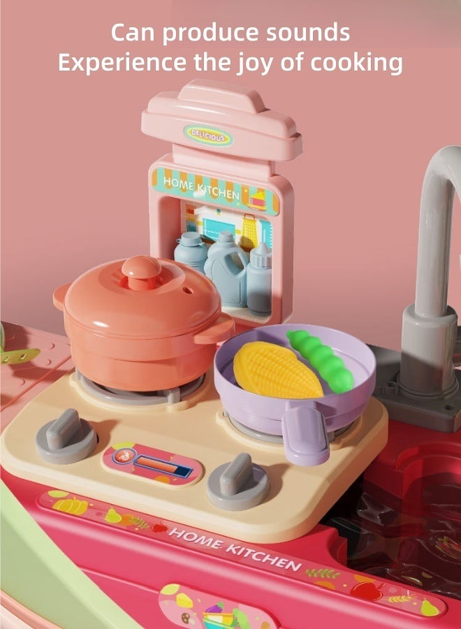 Kitchen Sink Toys, Wash Up Kids Kitchen Set Electric Dishwasher Playing Toy with Running Water Cycle System,Role Play Toy for Boys and Girls kids sink Toys - Image 2