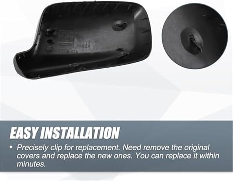 QASULER Gloss Black Mirror Cover Caps for BMW - Image 3