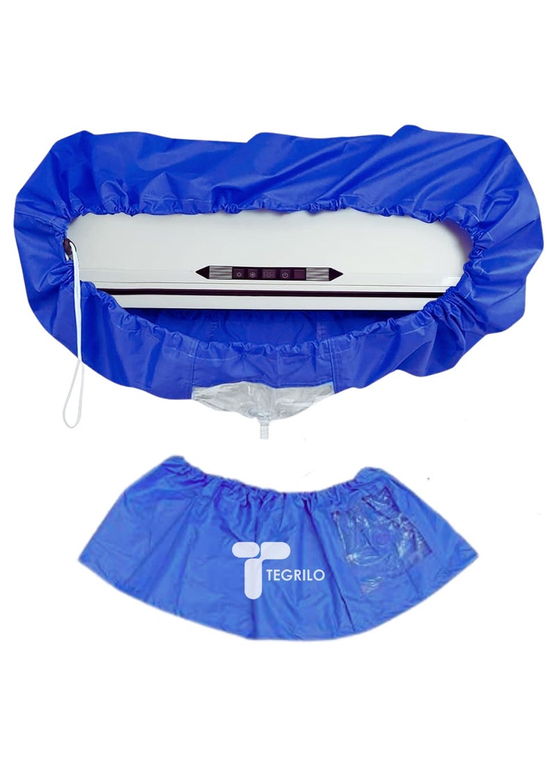 TEGRILO Air Conditioning Cover Washing Wall Mounted Air Conditioner Cleaning Protective Dust Cover Clean Tool Tightening Belt For (2P-3P) (cover without hose) - Image 1