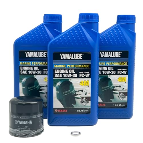 Yamaha New OEM F30-F70 10W30 Oil Change Kit, Yamalube, LUB-MRNSM-KT-10 - Image 1