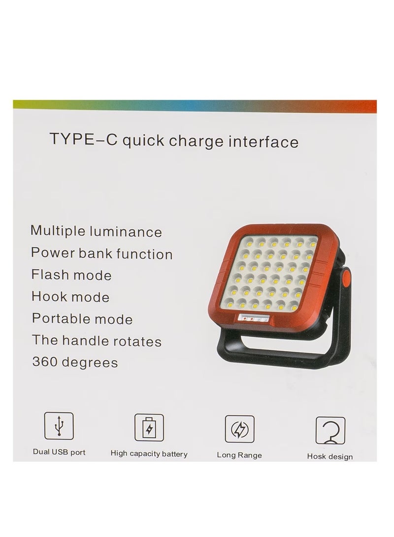 Rechargeable LED Light Includes Solar Panel Hanging Hook - Image 3