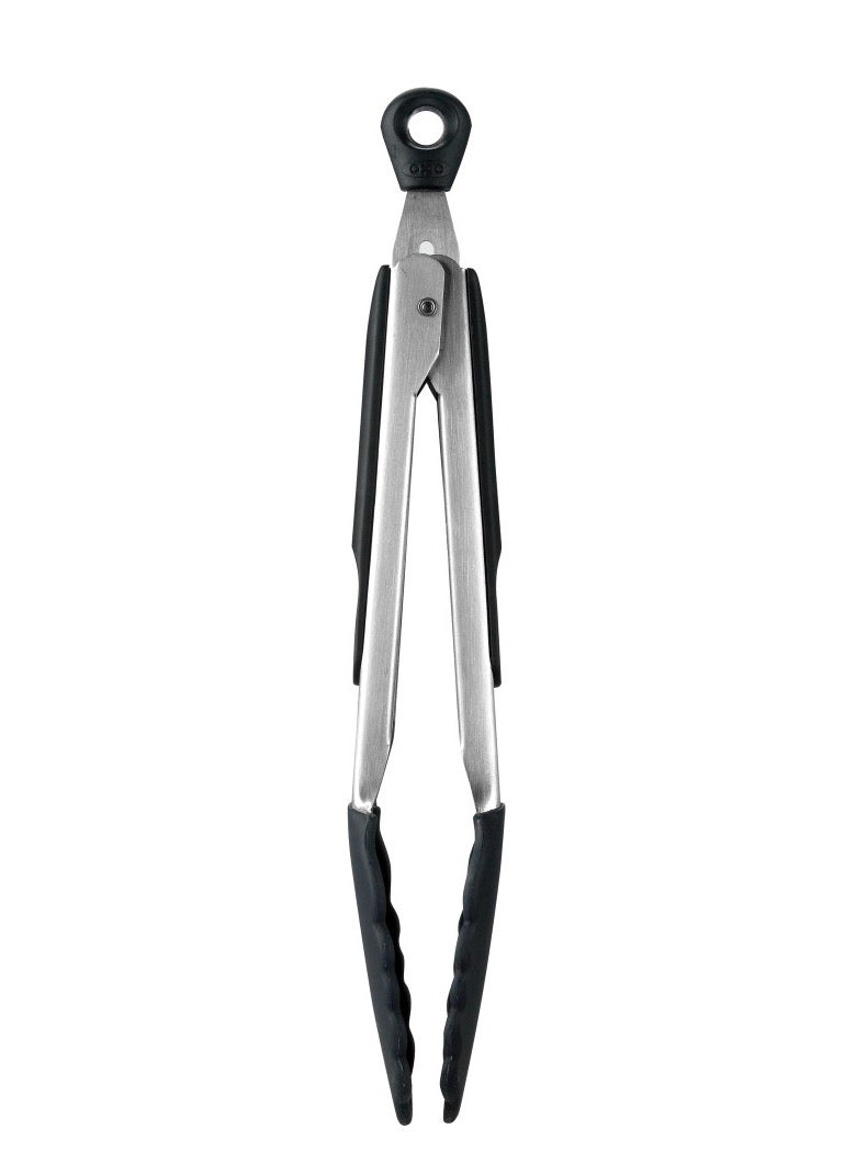 OXO Good Grips 9-Inch Tongs with Silicone Heads, Black - Image 2