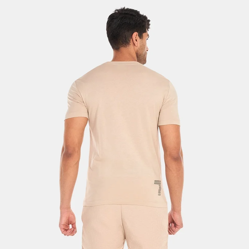 EA7 Emporio Armani Men's Big Logo Sand 7 Lines T-Shirt