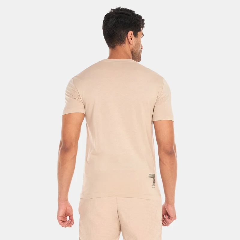 EA7 Emporio Armani Men's Big Logo Sand 7 Lines T-Shirt