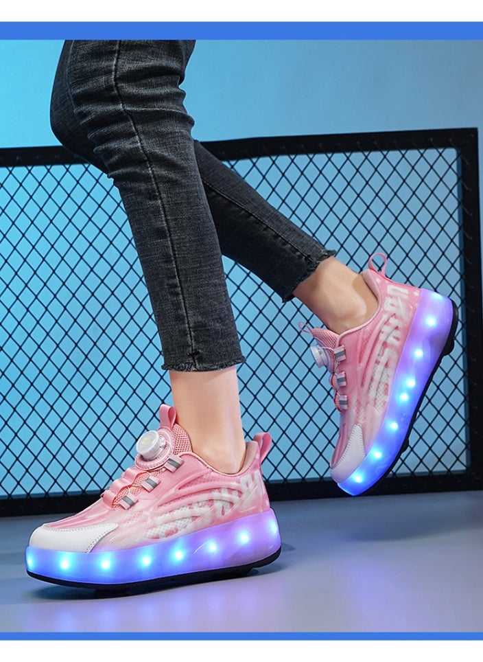 NIBEMINENT Kids Roller Skates Shoes 4 Wheels Roller Shoes Boys Girls Wheel Shoes Roller Sneakers Shoes for Beginner More Balanced  - Image 5