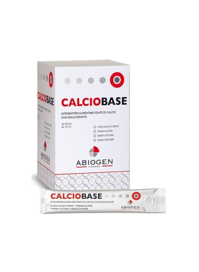 Abiogen Pharma Calciobase Calcium Dietary Supplement, 500mg, 30 Stick Sachets, 10ml Each