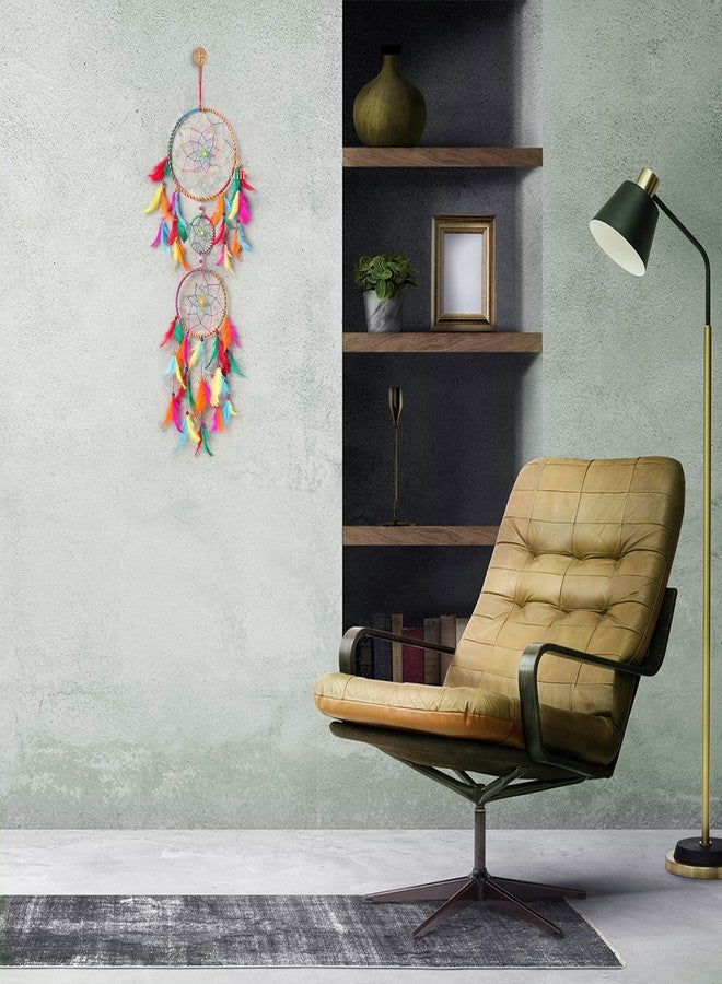 DULI Dream Catcher with Lights, Home Decor, Handmade Dreamcatcher for Bedroom, Balcony, Garden Bedrooms, Party, Cafe,Home Wall,Hanging Design, Height76cm,Dream Catchers (DC30withLight: Multi) - Image 5