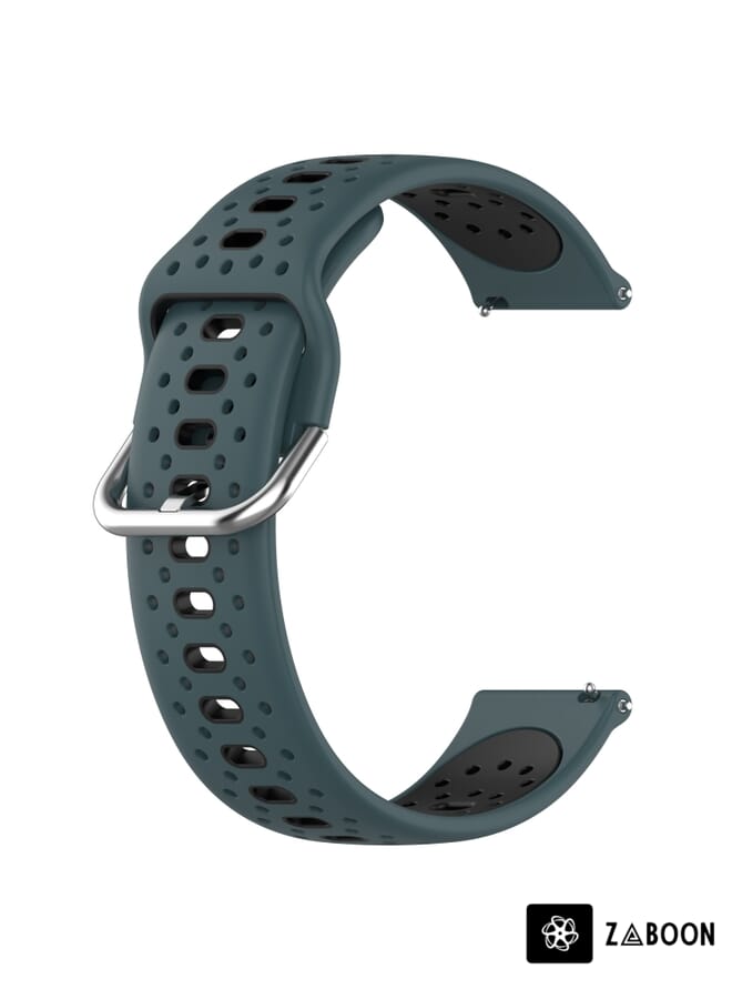 Zaboon Watch Band For Garmin Watch Band Forerunner 55 20mm Breathable Two-Color Silicone - Image 2