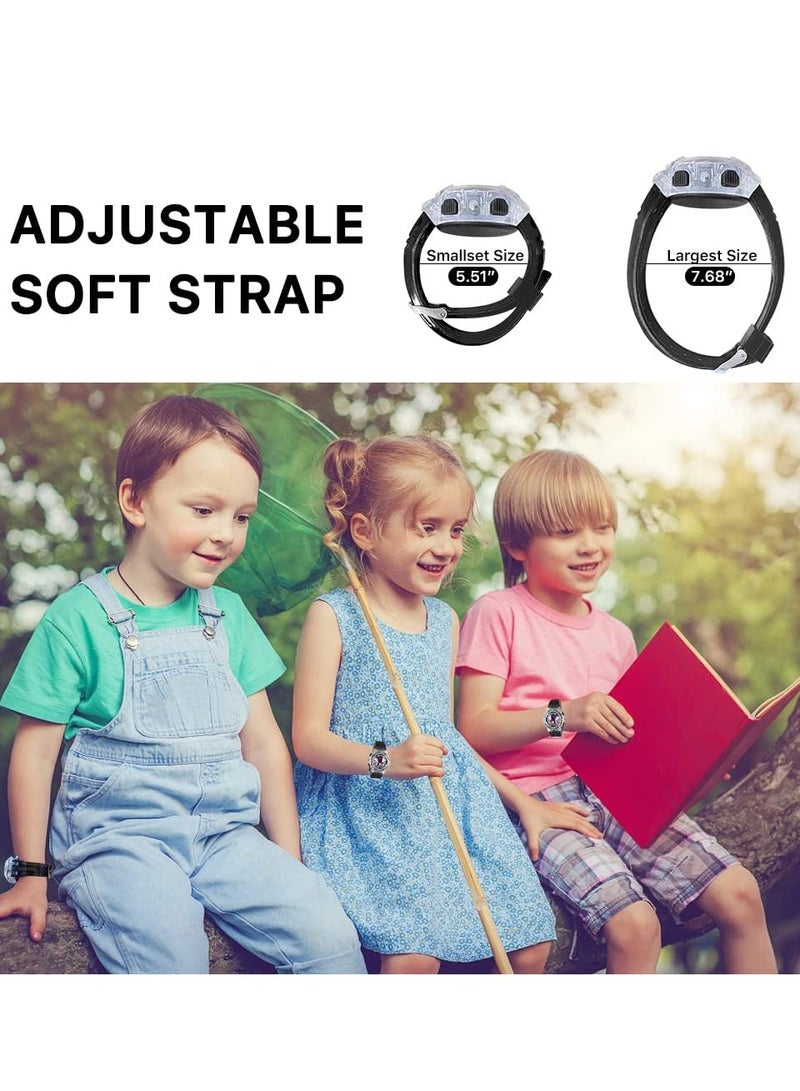 KASTWAVE Spider-Man Watch for Kids, Superhero Kids Analog Watch, Adjustable Strap Learning Time Kids Wrist Watch with 3 Colors Flashing, Soft Silicone Strap, Fun Time-Telling for Toddlers, Boys, Girls Light - Image 5