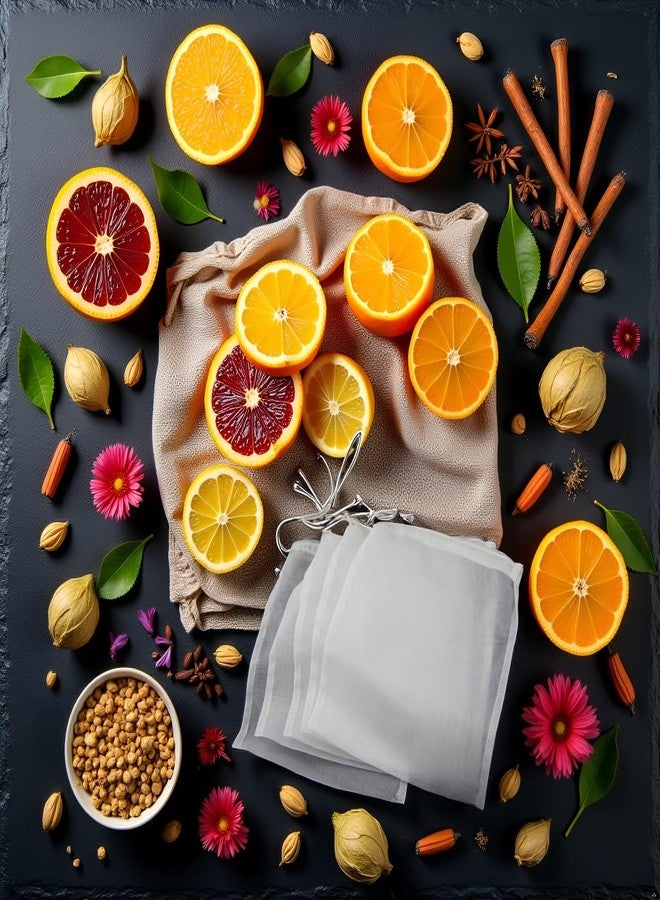 PurYupearl قطع من أكياس تصفية النايلون الأبيض - شبكة دقيقة - لتحضير البيرة والنبيذ وعصير التفاح والتخمير الجاف، وفلاتر وتصفية البيرة وصنع النبيذ في المنزل (6 × 7.8 بوصة (العرض × الارتفاع)) - Image 3