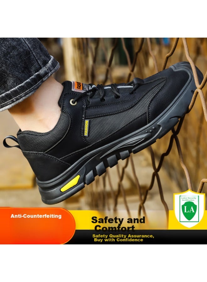 Jingtu Jingtu Safety Shoes For Men, Wear-resistant, Steel Toe Cap, Puncture-resistant, Comfortable, Breathable For Summer, Safety Work Shoes 0253f Size 45 - Image 2