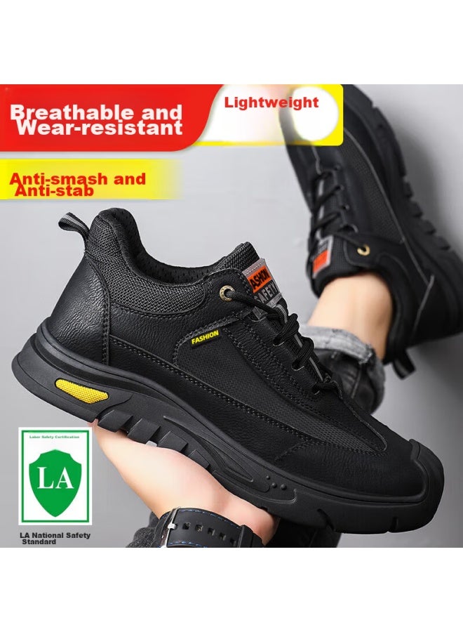 Jingtu Jingtu Safety Shoes For Men, Wear-resistant, Steel Toe Cap, Puncture-resistant, Comfortable, Breathable For Summer, Safety Work Shoes 0253f Size 45 - Image 5