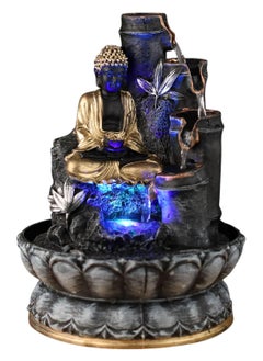 VIVARS VIVARS Tabletop Buddha Water Fountain Polyresin Indoor Outdoor Water Fountain with LED Lights Home Dcor Decoration Showpiece Gifts 