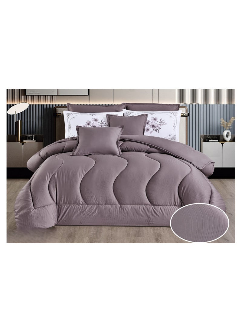 King size double bed comforter set, comfortable and soft, 8 pieces, double-sided, comforter size 250x230 cm