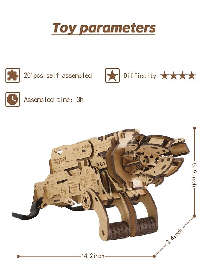 3D Wooden Puzzle Robotic Arm Mechanical Engineering Kit, Wooden Building Kits DIY Kits for Adults Men Gifts for Boys Robotic Arm Gift, Unique Home Decor Birthday Gifts for Teens or Adults - Image 5