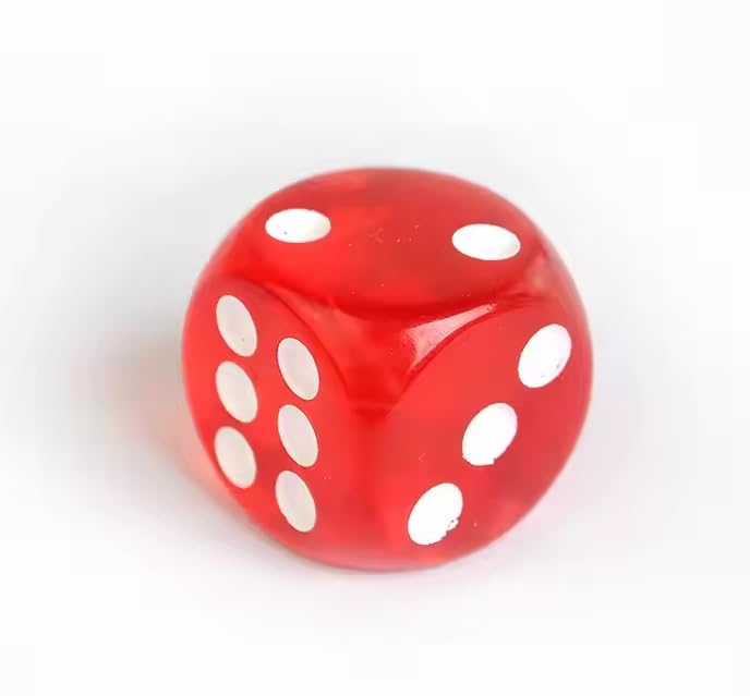 MSTY iSHARAA Pack of 30 DICE Six Sided D6 Dice for Playing Board Game and Poker Chip Set Game Transparent Dice - Image 5
