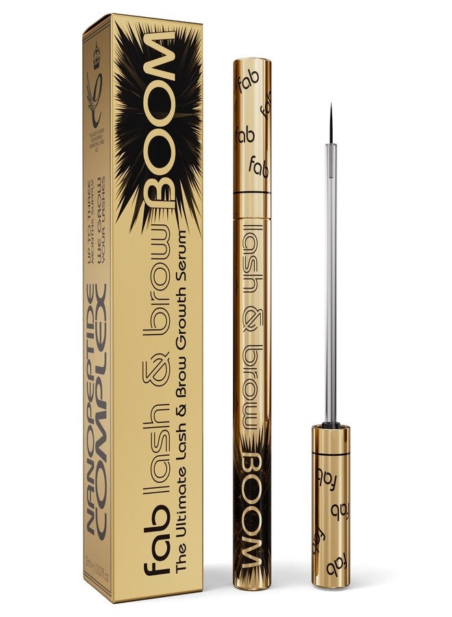 Fab Brows Fab Lash and Brow Boom - The Ultimate Lash and Brow Growth Serum - Lash Serum for Thicker, Longer & Fuller Lashes and Brows - Infused with Castor Oil, Biotin & Eyelash Primer for Healthy Hair Growth - Image 1