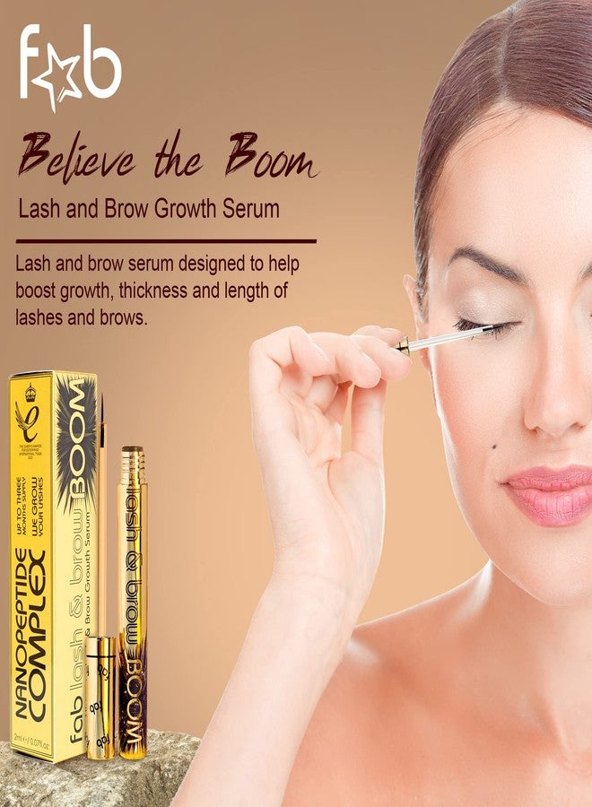 Fab Brows Fab Lash and Brow Boom - The Ultimate Lash and Brow Growth Serum - Lash Serum for Thicker, Longer & Fuller Lashes and Brows - Infused with Castor Oil, Biotin & Eyelash Primer for Healthy Hair Growth - Image 2