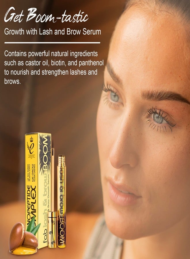Fab Brows Fab Lash and Brow Boom - The Ultimate Lash and Brow Growth Serum - Lash Serum for Thicker, Longer & Fuller Lashes and Brows - Infused with Castor Oil, Biotin & Eyelash Primer for Healthy Hair Growth - Image 4