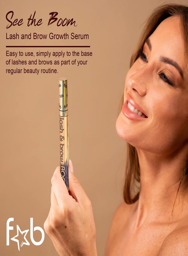 Fab Brows Fab Lash and Brow Boom - The Ultimate Lash and Brow Growth Serum - Lash Serum for Thicker, Longer & Fuller Lashes and Brows - Infused with Castor Oil, Biotin & Eyelash Primer for Healthy Hair Growth - Image 3