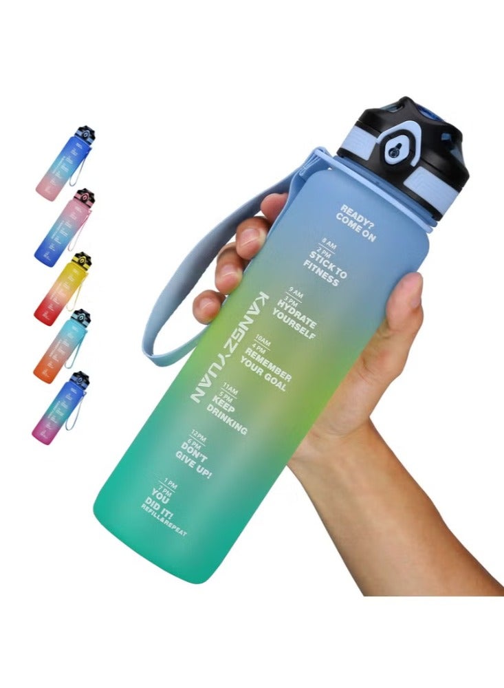 Dreamzon Sports Water Bottle 1000ML Protein Shaker Outdoor Travel Portable Leakproof Drinkware Plastic Drink Bottle BPA Free Multicolour - Image 3