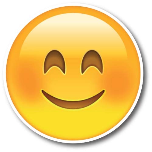 Magnet Me Up Smiley Face Emoticon Magnet Decal 5 Inch Round Happy Smile Cute SelfExpression Decorative Magnet for Car Truck Fridge Whiteboards Any Magnetic Surface Crafted in USA