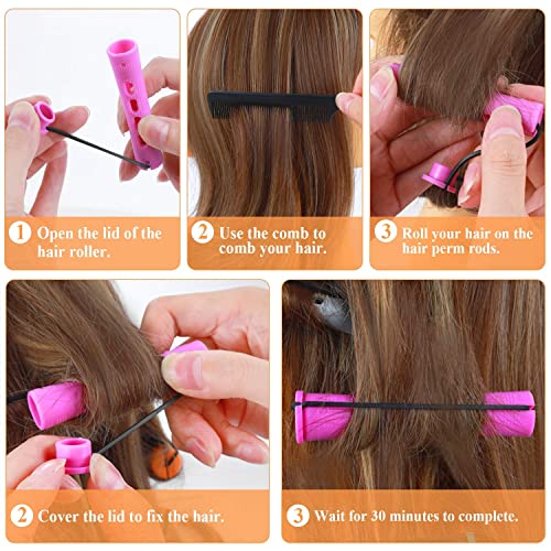 Sweetpea Perm Rods and Hair Rollers with Cold Wave Rods for Women - Short & Long Hair, Multicolor (Pack of 10, 1.1 CM) - Image 3