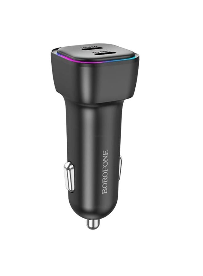 Borofone 55W USB-C TO USB-C High Power Car Charger Black - Image 2