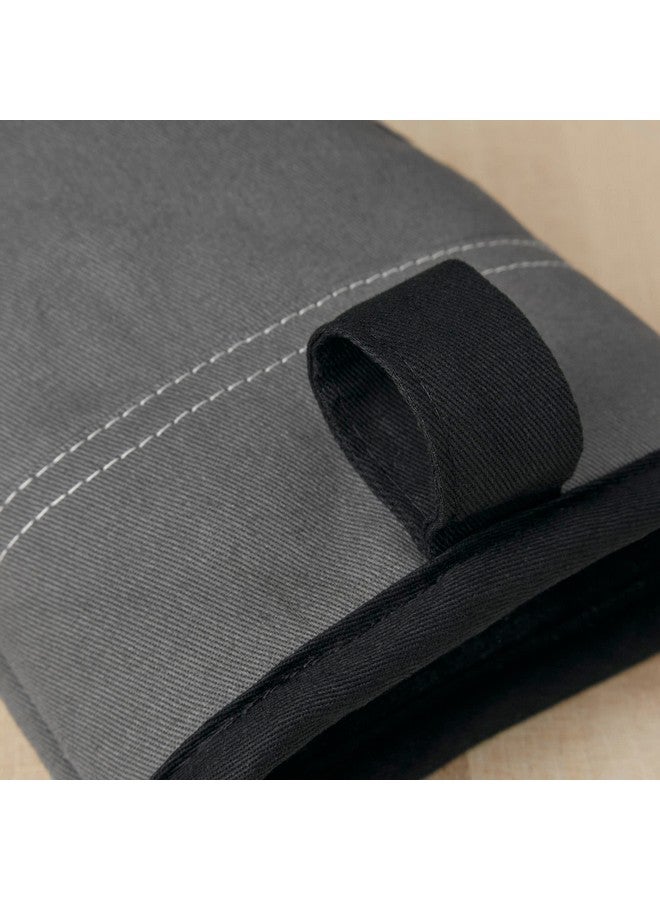 KITCHENAID Beacon Two-Tone Oven Mitt 2-Pack Set, Contour Silver/Matte Black, 5.75"x13" - Image 4