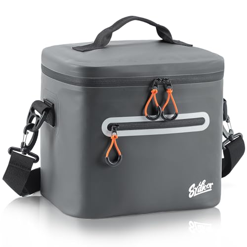 Sydioor SoftSided Cooler Lunch Bag 16 Can Portable Ice Chest Box Waterproof LeakProof Insulated Lunch Box for Work Beach Drink Travel Camping Picnic Meidum Dark Gray - Image 1