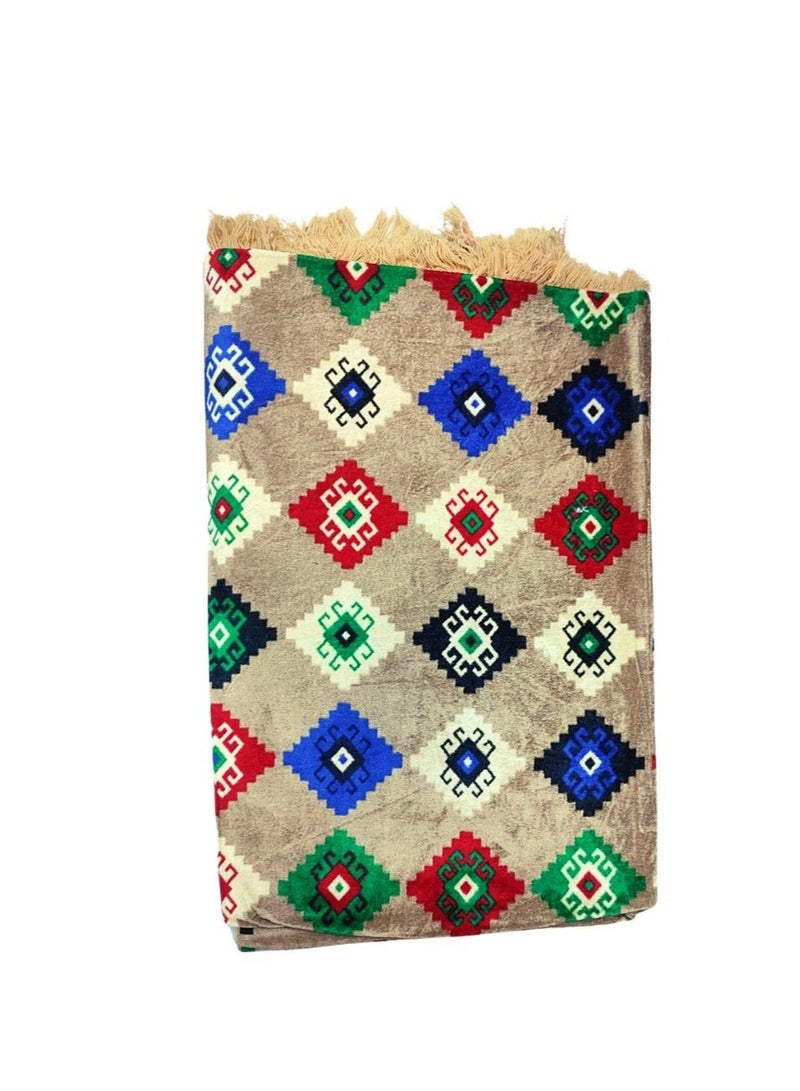Generic Ground seating mat for trips, camping, hiking, and wilderness, heritage rug, size 200 x 150 cm  - Image 2