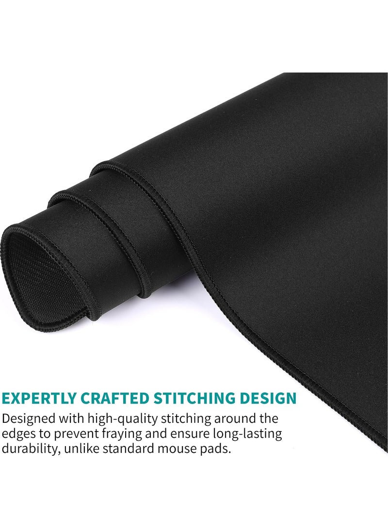 SMART SOURCE Large Mouse Pad, Gaming Mouse Pad, Long Mouse Pads, Waterproof Extra Large Big Mouse Pad with Stitched Edge, XL Non-Slip Black Computer Mousepad Desk Mat for Gamer, Office & Home, 80x30cm Black - Image 3